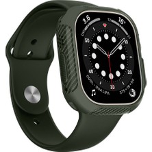 Case 4u Apple Watch Ultra 49MM Silikon Tpu Kasa Koruyucu Watch Gard 31 Yeşil