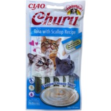 Churu Creamy Treat Kedi Sıvı Ödül Kedi Puding Tamamlayıcı Mama 4X4LÜ Karışık Paket