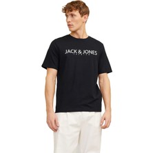 Jack & Jones JPRBLAJACK SS TEE CREW NE Siyah Erkek Kısa Kol T-Shirt