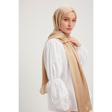 Schaless Janjanlı Krinkıl Abaye Şal 70x190cm - Bej