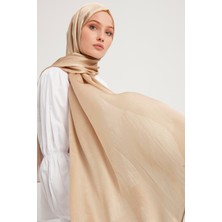 Schaless Janjanlı Krinkıl Abaye Şal 70x190cm - Bej