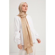 Schaless Janjanlı Krinkıl Abaye Şal 70x190cm - Bej