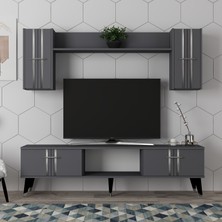 Asel Tv Ünitesi Takımı Antrasit-Gümüş