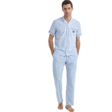 Erkek Pijama Takımı 40523 - Mavi
