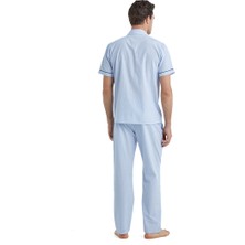 Erkek Pijama Takımı 40523 - Mavi