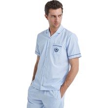 Erkek Pijama Takımı 40523 - Mavi
