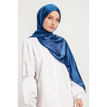 Schaless Janjanlı Krinkıl Abaye Şal 70x190cm - İndigo