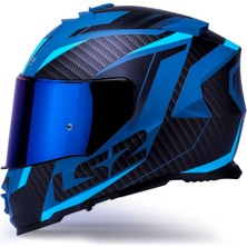 Ls2 Storm 2 Racer Full Face Motosiklet Kaskı Şeffaf + Gökkuşağı Vizörlü
