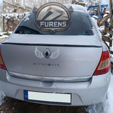 Furens Renault Clio Symbol 2008 - 2012 Talia  Bagaj Üstü Yarasa Spoiler Piano Black