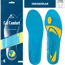 Gel Comfort - Günlük Sneaker Ayakkabı Tabanlığı, Darbe Emici 5 Nokta Ortopedik Jel Tabanlık