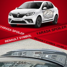 Furens Renault Symbol 2013 Uyumlu Sonrası Bagaj Üstü Yarasa Spoiler Piano Black Parlak Siyah