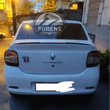 Furens Renault Symbol 2013 Uyumlu Sonrası Bagaj Üstü Yarasa Spoiler Piano Black Parlak Siyah