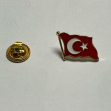 Asya Bayrak Dalgalı Türk Bayrağı Rozeti