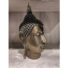 Miamantra Polyester Bronz Buda Kafası Biblo 14*15*29