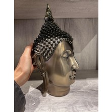 Miamantra Polyester Bronz Buda Kafası Biblo 14*15*29