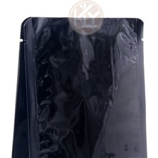 Kolay Ambalaj Parlak Siyah Flat Bottom Kilitsiz Torba 12X22,5+4 cm 250 gr 1000 Adet