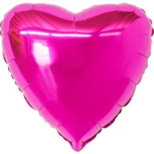 Organizasyon Pazarı 18 inç Fuşya Renk Kalp Şekilli Folyo Balon