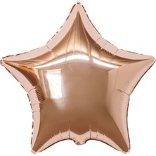 Organizasyon Pazarı 18 inç Rose Gold Renk Yıldız Şekilli Folyo Balon