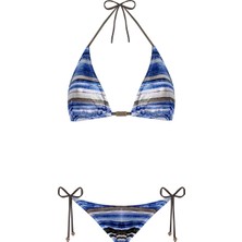 Zeki Desenli Üçgen Bikini