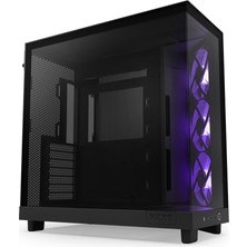 Nzxt H Series H6 Flow Rgb 3X120MM Rgb (Atx, Micro-Atx, Mini-Itx) CC-H61FB-R1 Siyah Atx Oyuncu Kasası