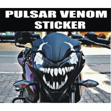 Luxe  Motosiklet Sticker Pulsar-Venom-Bajaj Uyumlu Beyaz