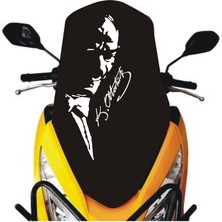 Luxe Atatürk Tasarımlı  Motosiklet Sticker 29*16 cm