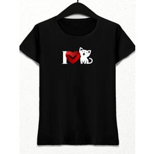 Tp Shop Kadın T-Shirt I Love Cat Kediyi Seviyorum T-Shirt