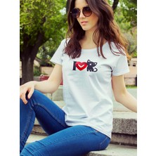 Tp Shop Kadın T-Shirt I Love Cat Kediyi Seviyorum T-Shirt