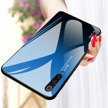 4U Sky Gradyan Temperli Cam Tpu+Pc Xiaomi Mi 9-Blue Siyah Için Mobil Arka Kapak (Yurt Dışından)