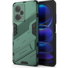 4U Sky Xiaomi Redmi Için Note 12 Pro+ 5g Sabit Pc+ Yumuşak Tpu Telefon Kılıfı Damla Geçirmez Kickstand Koruyucu Kapak-Yeşil (Yurt Dışından)