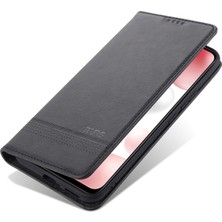 4U Sky Xiaomi Mi 11-Black Için Otomatik Emilmiş Manyetik Stand Cüzdan Deri Mobil Kabuk Kılıfı (Yurt Dışından)