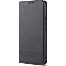 4U Sky Xiaomi Mi 11-Black Için Otomatik Emilmiş Manyetik Stand Cüzdan Deri Mobil Kabuk Kılıfı (Yurt Dışından)