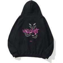 The Wert Unisex Well Count, Crınge Ön Arka Baskılı Siyah Sweatshirt Hoodie