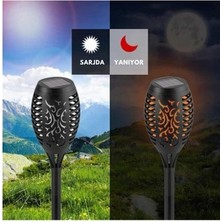 Ttt Solar Alev Efektli Bahçe Lambası
