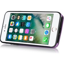 Forestl Digital iPhoneSe (2022)/SE (2020)/7/8 Cep Telefonu Kasası Rfıd Engelleme Retro Pu+Tpu Kapak-Mor (Yurt Dışından)