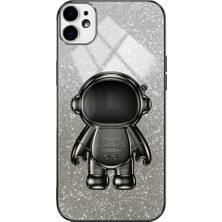 Forestl Digital iPhone12 Mini Case Anti Drop Astronot Kickstand Cep Telefonu Kabuğu Pc+Tpu Cover-Black (Yurt Dışından)