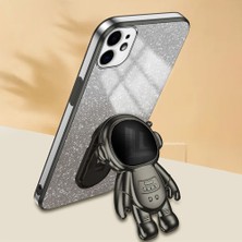 Forestl Digital iPhone12 Mini Case Anti Drop Astronot Kickstand Cep Telefonu Kabuğu Pc+Tpu Cover-Black (Yurt Dışından)