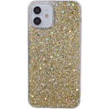 Forestl Digital iPhone12/12 Pro Case Glitter Powder Tpu Telefon Kapağı-Ay-Altın Için (Yurt Dışından)