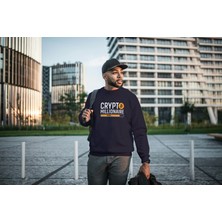 Texclusive Bitcoin Sweatshirt Crypto Millionaire Sweatshirt Siyah Oversize