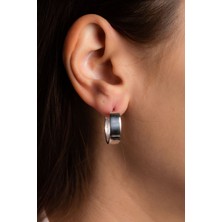 Begüm Silverr Halka Küpe Gümüş Altın Kaplama Kadın Gümüş Küpe 925 Ayar