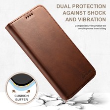 Forestl Digital iPhone15 Plus Cüzdan Kılıf Buzağı Dokusu Pu Deri Telefon Stand-Brown (Yurt Dışından)