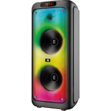 Ultratekno Brodu BTS-1387 Karaoke Hoparlör Ses Sistemi Kablosuz Mikrofonlu Bluetooth Hoparlör Rgb Party Box 70 Watt 2X10 Inç