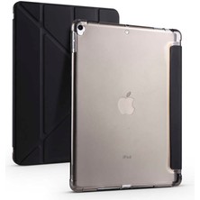 CepLab Apple iPad 9. Nesil 10.2 Inç Kılıf Kalem Bölmeli Silikon Smart Cover Tablet Kılıfı