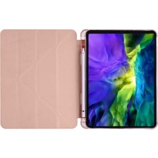 CepLab Apple iPad Air 5. Nesil 10.9 Inç Kılıf Kalem Bölmeli Silikon Smart Cover Tablet Kılıfı