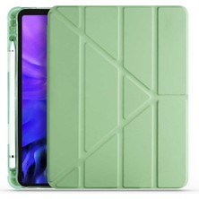 Apple iPad Air 5. Nesil 10.9 Inç Kılıf Kalem Bölmeli Silikon Smart Cover Tablet Kılıfı