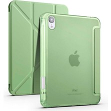 CepLab Apple iPad Mini 6. Nesil Kılıf Kalem Bölmeli Silikon Smart Cover Tablet Kılıfı