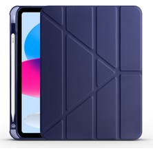 CepLab Apple iPad 10. Nesil 10.9 Inç 2022 Kılıf Kalem Bölmeli Silikon Smart Cover Tablet Kılıfı