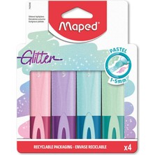 Maped Fosforlu Kalem Glitter Pastel Kesik Uçlu 1-5Mm 4 Renk 3154147420461