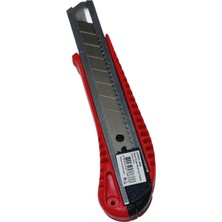 Umix Metal Uçlu Sağlam Plastik Büyük Maket Bıçağı Kırmızı