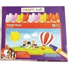 Craft and Arts 18 Renk Parlak Pastel Boya Seti Canlı Renkler ile Yaratıcı Çalışmalar İçin